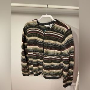 CROFT AND BARROW WOMENS STRIPE KNIT SWEATER LARGE 🍀